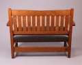 Gustav Stickley V-back Bench 