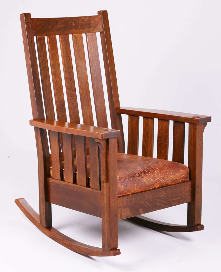 Tall Lifetime Furniture Co Slatted Rocker c1910 | California Historical ...