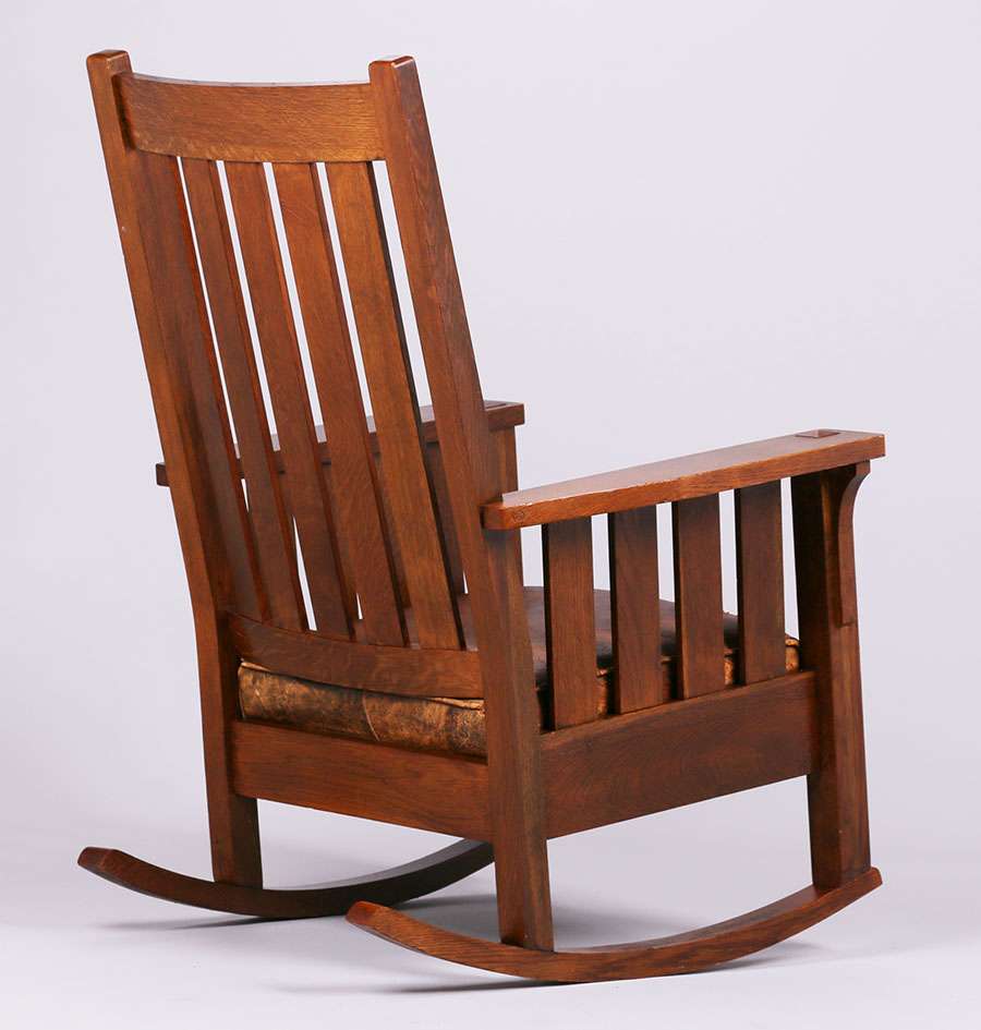 Tall Lifetime Furniture Co Slatted Rocker c1910 | California Historical ...