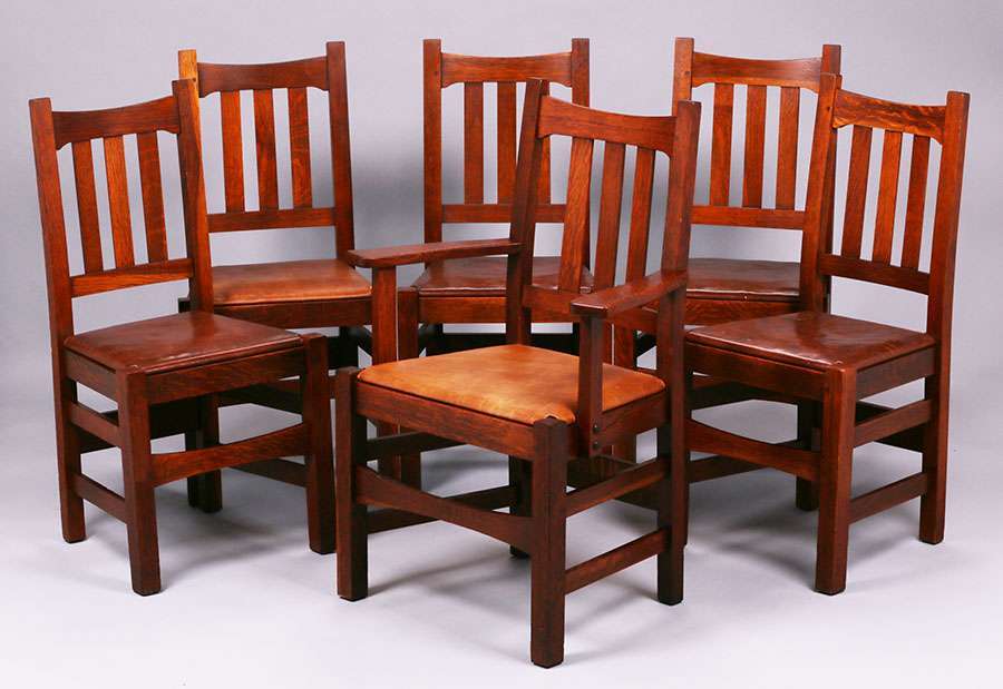 Set Of 6 Stickley Brothers 379 1 2 Dining Chairs California