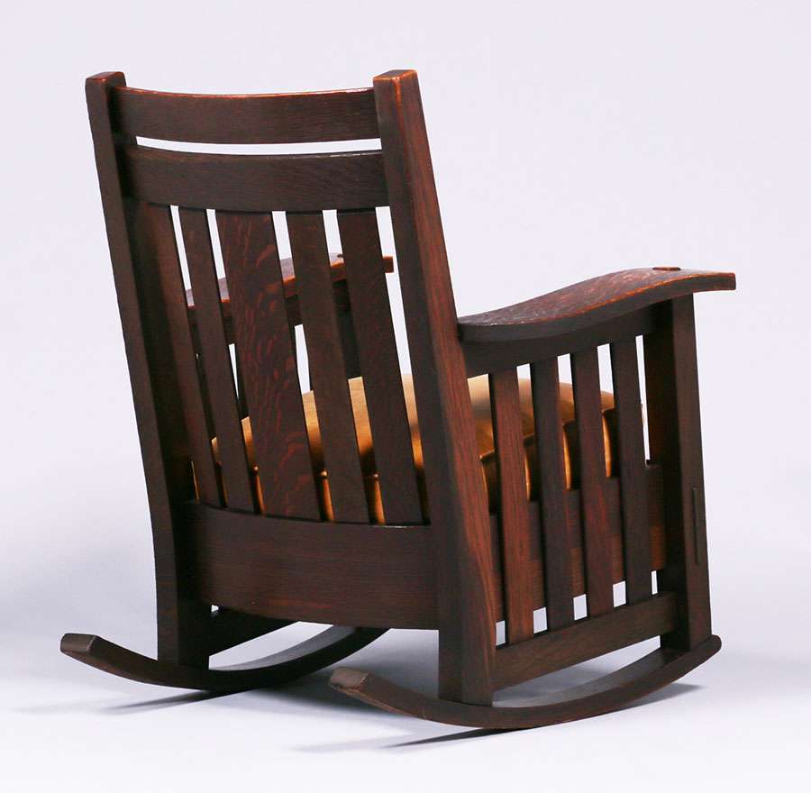 Harden Furniture Co Curved Arm Rocker | California Historical Design