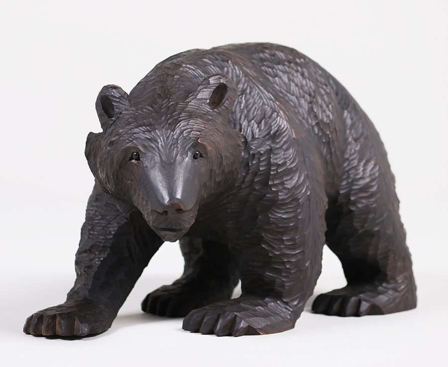 Large Arts & Crafts Hand-Carved Black Forest Bear c1910-1920 ...