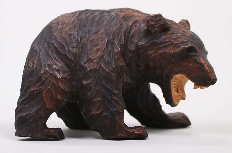 Arts & Crafts Hand-Carved Black Forest Bear c1910-1920 | California ...