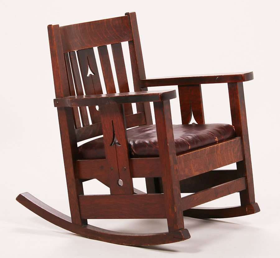 Limbert Arrow Cutout Rocker c1902-1905 | California Historical Design