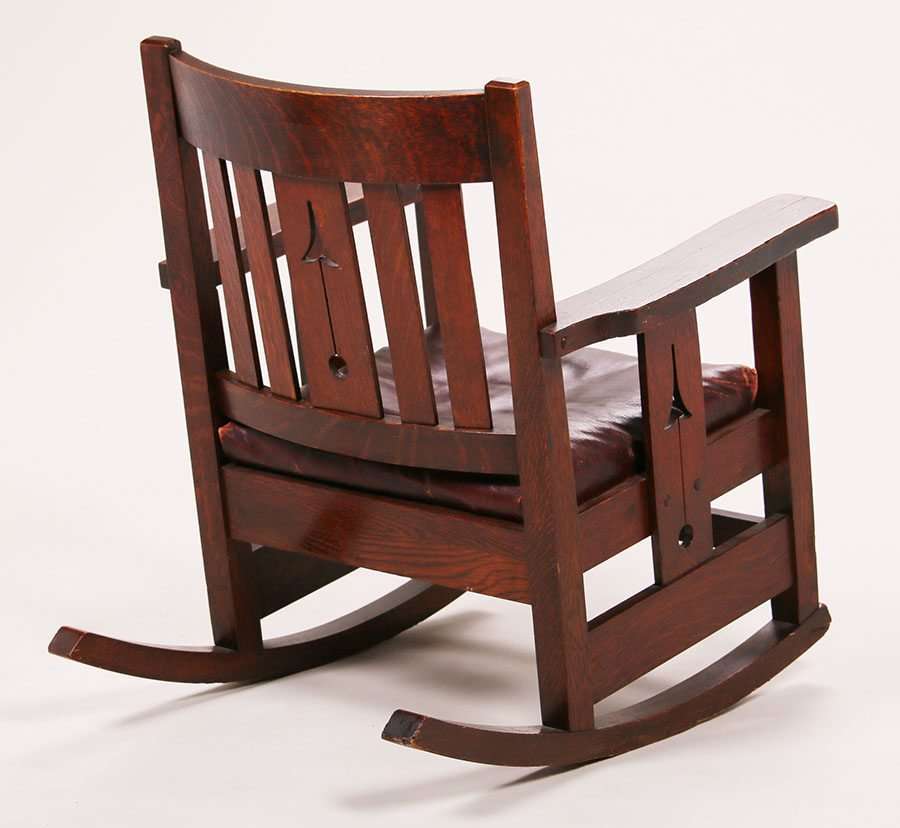 Limbert Arrow Cutout Rocker c1902-1905 | California Historical Design