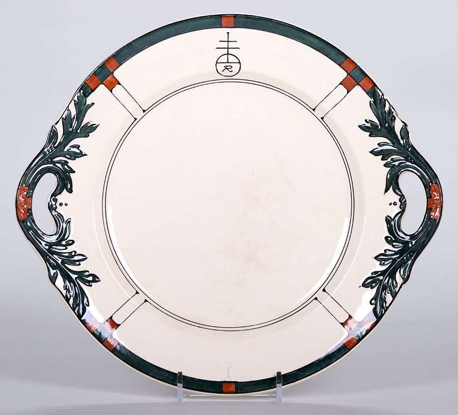 Roycroft Buffalo China Two-Handled Platter c1920s | California