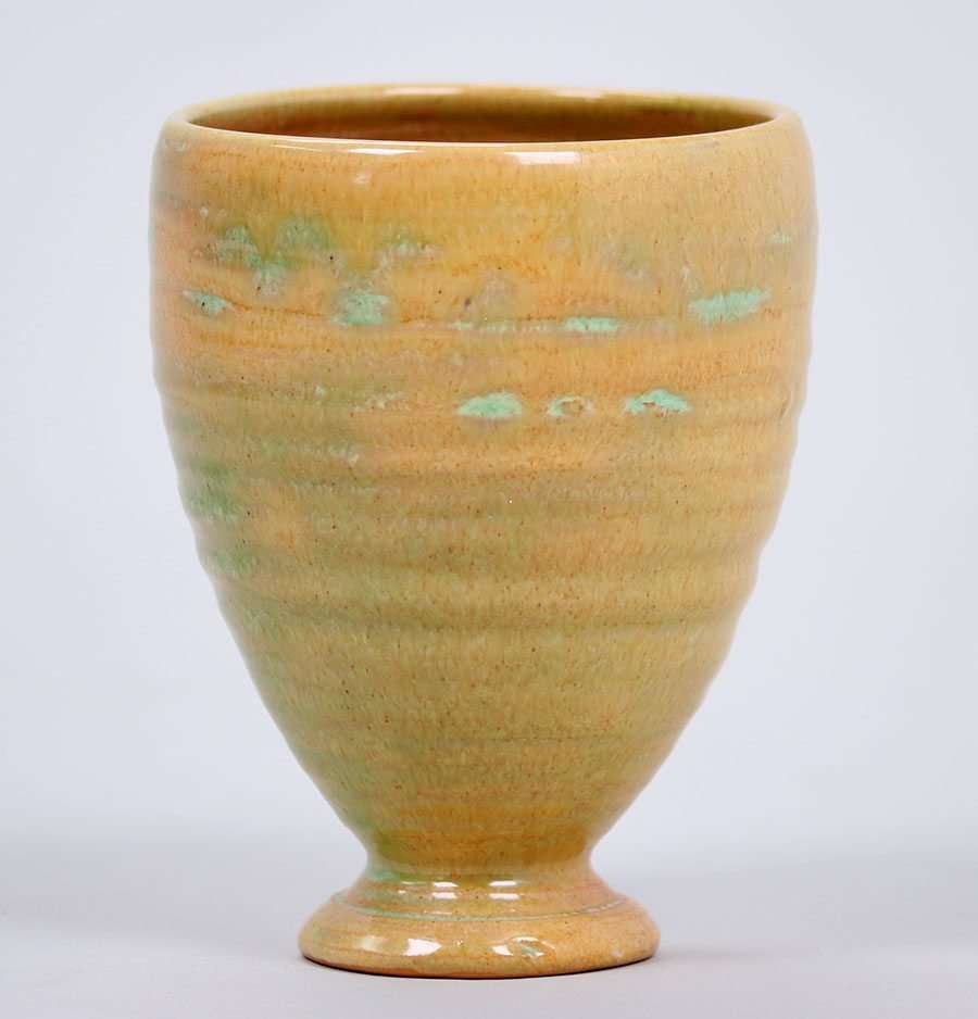 Shearwater Pottery Yellow & Green Vase | California Historical Design