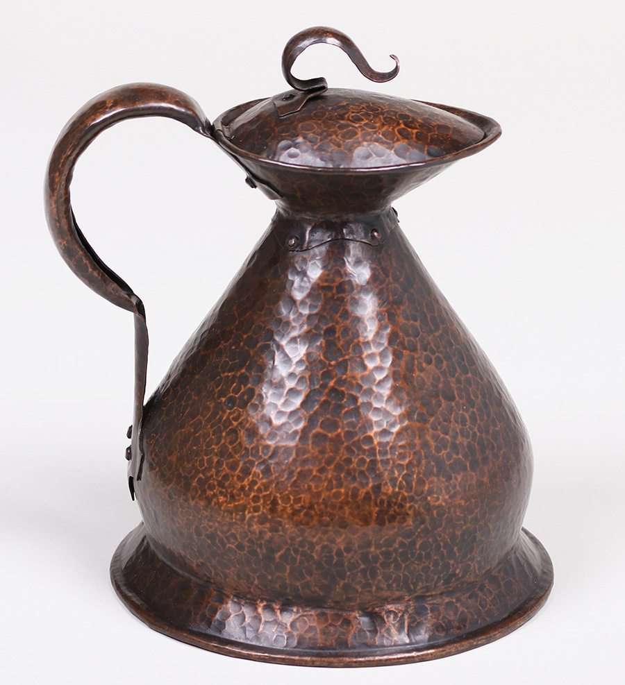 English Arts & Crafts Hammered Copper Pitcher c1900-1905 | California ...