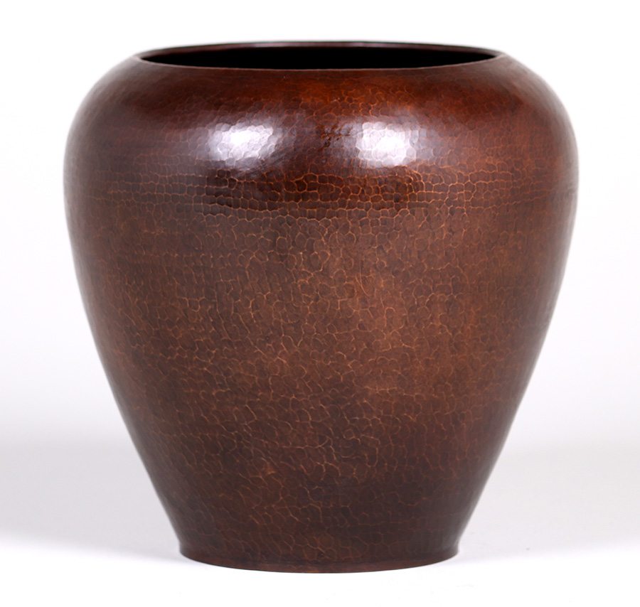 Large Bulbous Dirk van Erp Hammered Copper Vase | California Historical ...