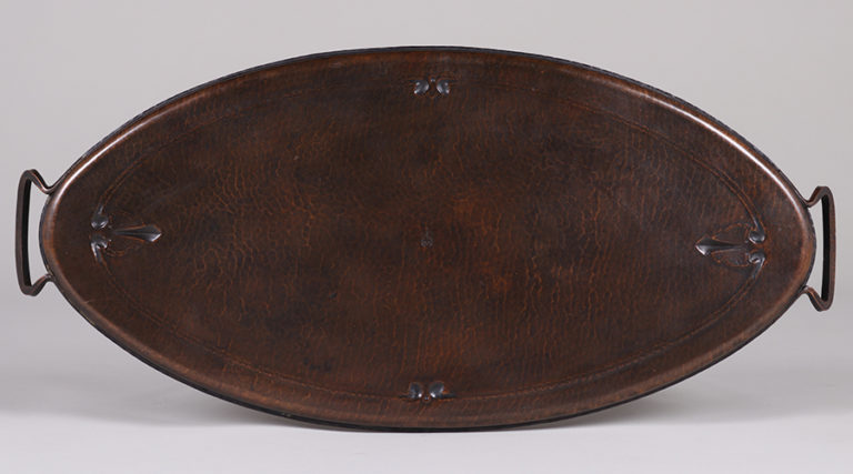 Large Roycroft Hammered Copper Two-Handled Oval Tray | California ...