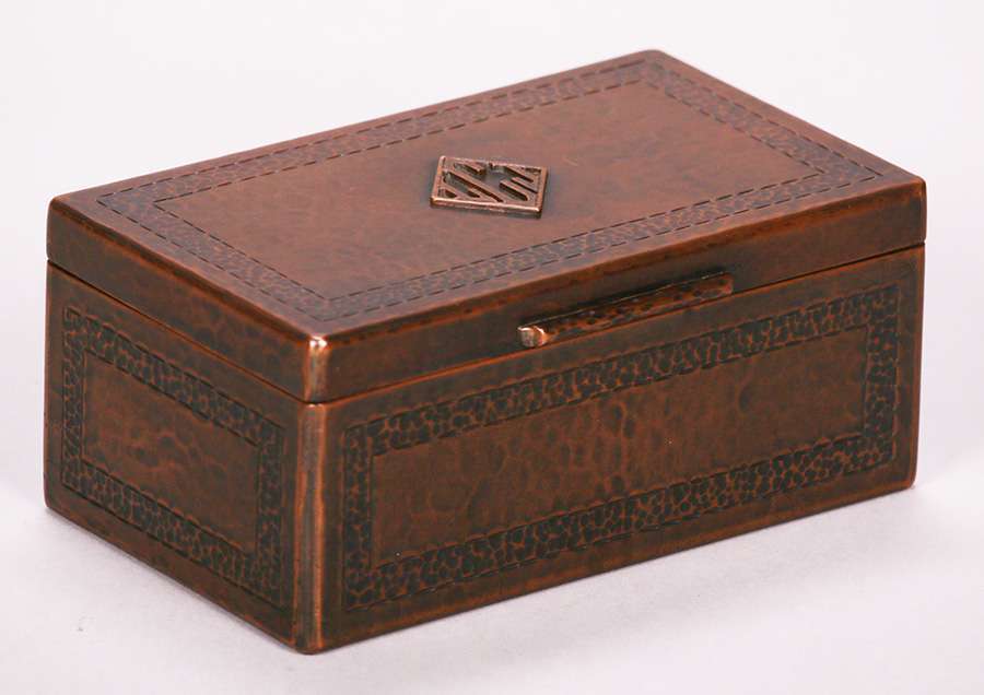 Dirk van Erp Hammered Copper Box c1925 | California Historical Design