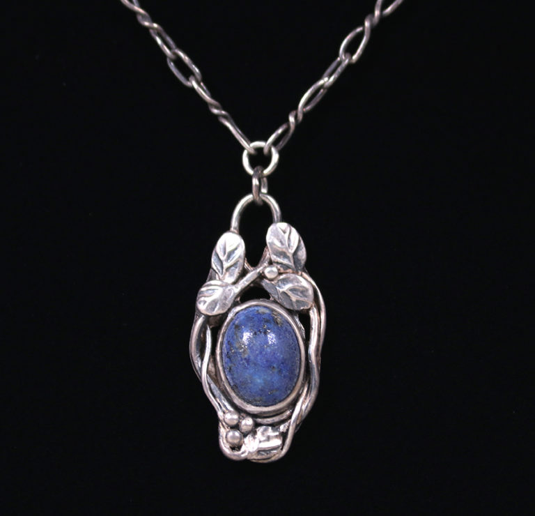 Arts & Crafts Sterling Silver Lapis Pendant Necklace c1905 | California ...