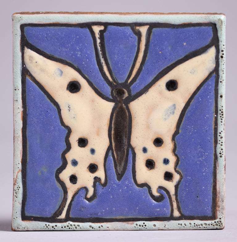 Franklin Pottery Butterfly Tile, Lansdale, PA 1923-1935 | California ...