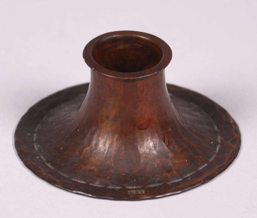 Roycroft Miniature Hammered Copper Candlestick California