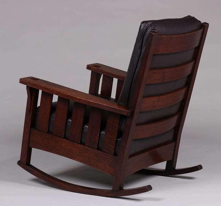 L&JG Stickley Slatted Rocker c1905-1910 | California Historical Design