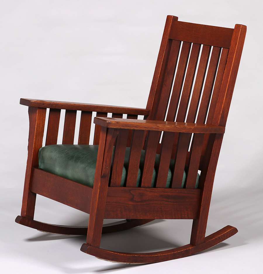 JM Young Slatted Rocker c1910 | California Historical Design