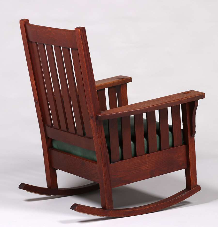 JM Young Slatted Rocker c1910 | California Historical Design