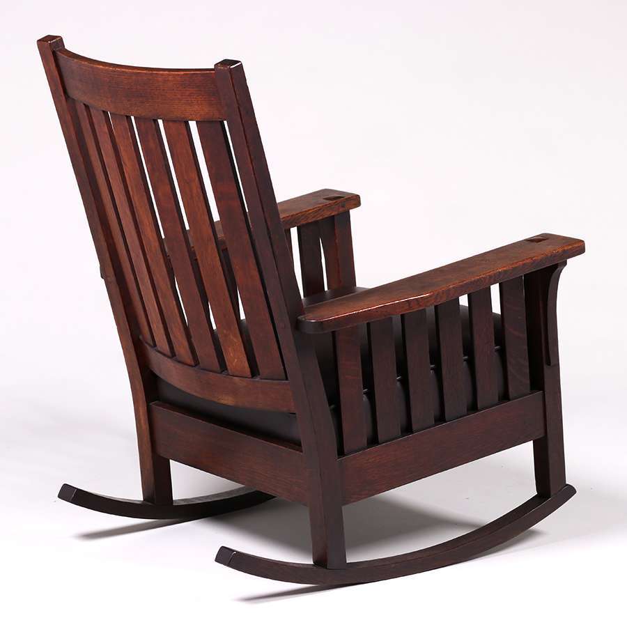 L&JG Stickley Slatted Rocker c1907-1912 | California Historical Design