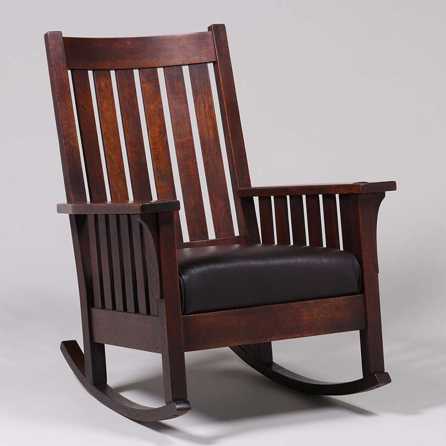 L&JG Stickley Slatted Rocker c1907-1912 | California Historical Design