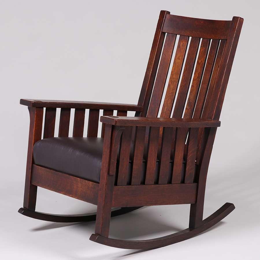 L&JG Stickley Slatted Rocker c1907-1912 | California Historical Design