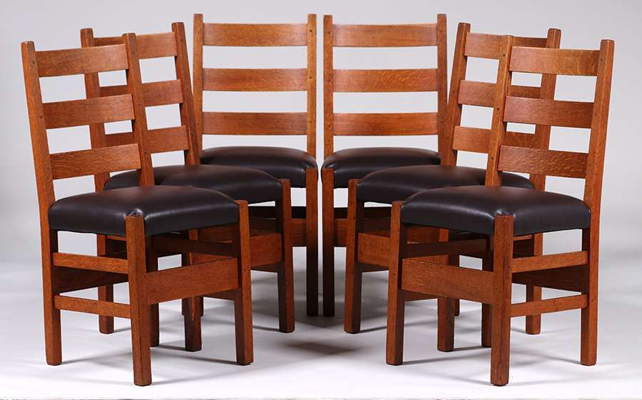 gustav stickley dining chairs