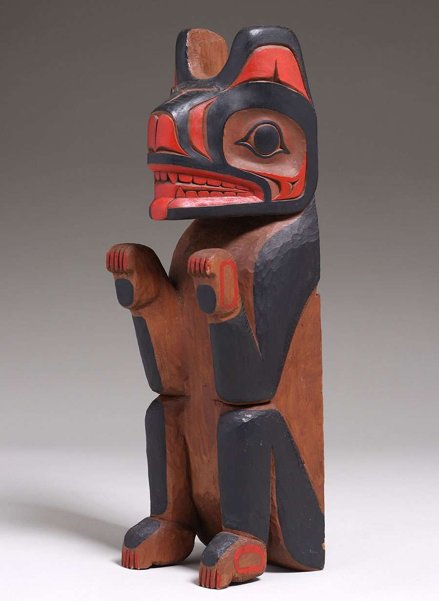 Contemporary Tsimshian Alaskan Carved Totem | California Historical Design