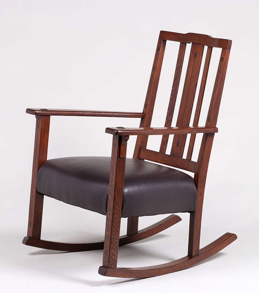 Limbert Ebon- Oak Rocker | California Historical Design