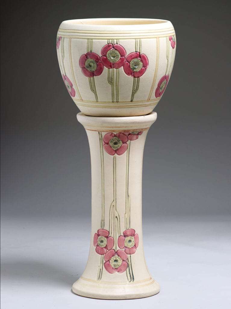 Weller Pottery Flemish Jardiniere & Pedestal | California Historical Design