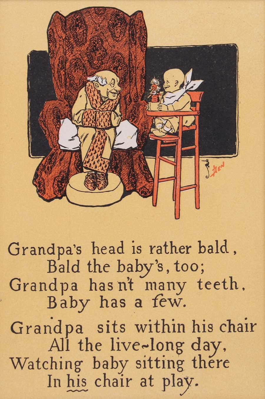 Will Denslow Illustrated Poem Grandpa & Baby 1899 | California ...