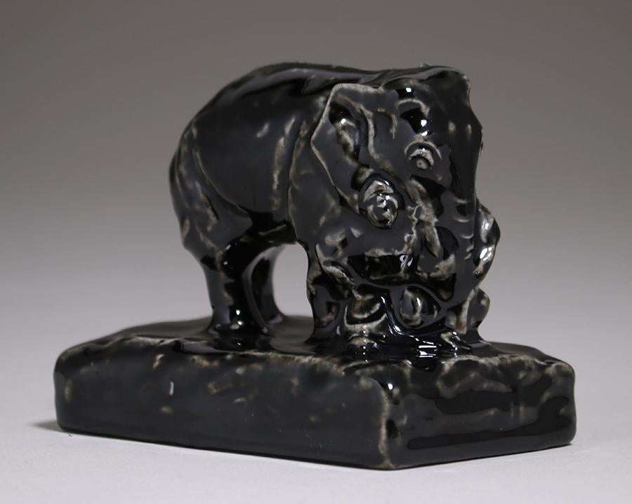 Rookwood 1923 Elephant Paperweight | California Historical Design