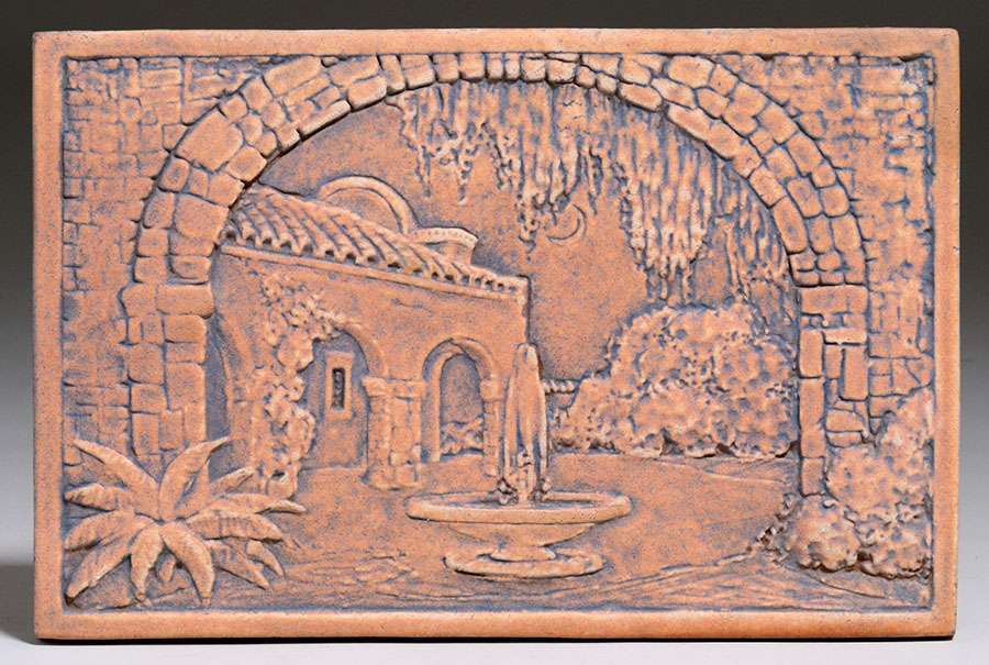 Cal Art Tile Co Mission San Juan Capistrano Scenic Tile c1920