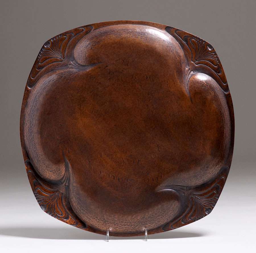 Arts & Crafts - Art Nouveau Hammered Copper Tray c1905 | California ...