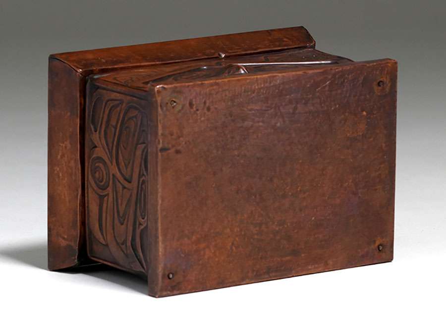 Northwest Coast Copper & Wood Box c1920s | California Historical Design