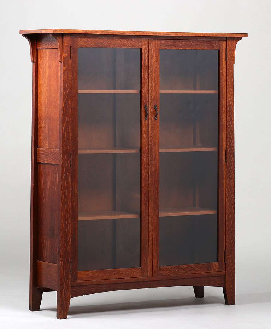 Tall Stickley Brothers Two-Door Bookcase c1910 | California Historical ...