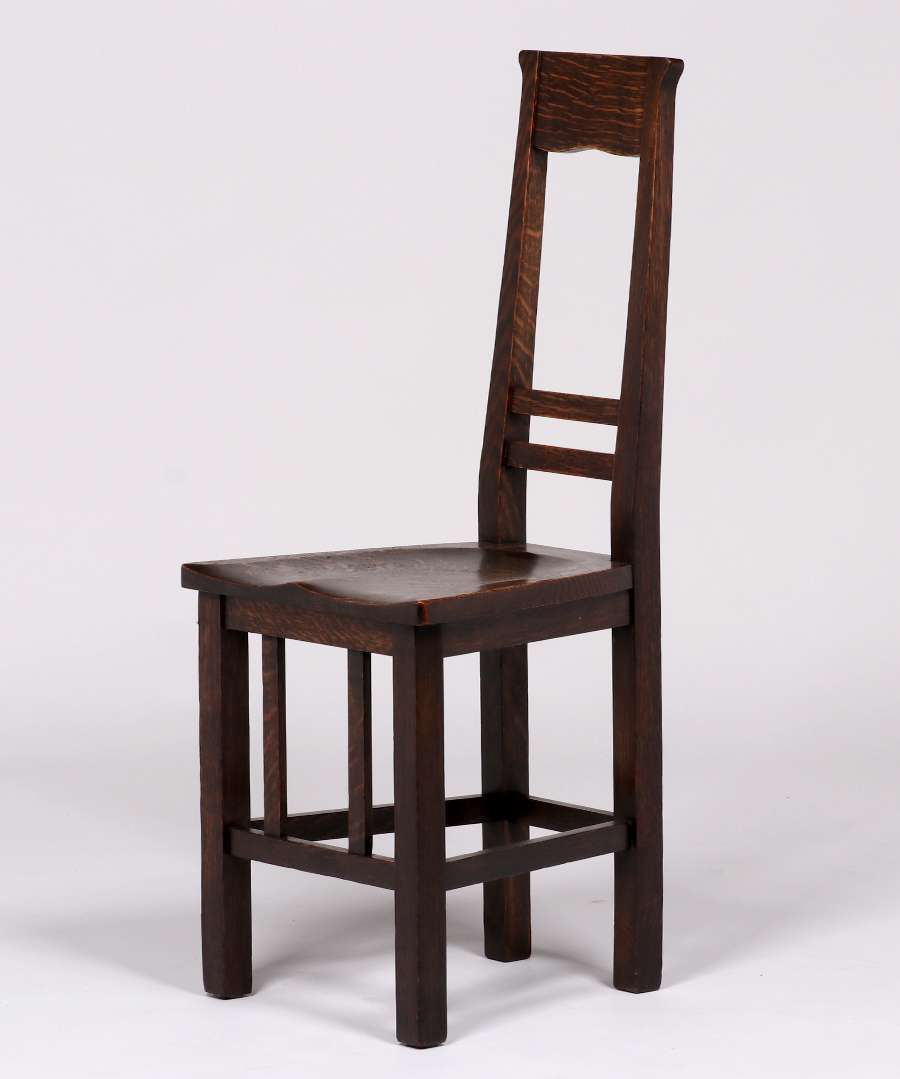 California Historical Design | Stickley Brothers Narrow Hall Chair c1905