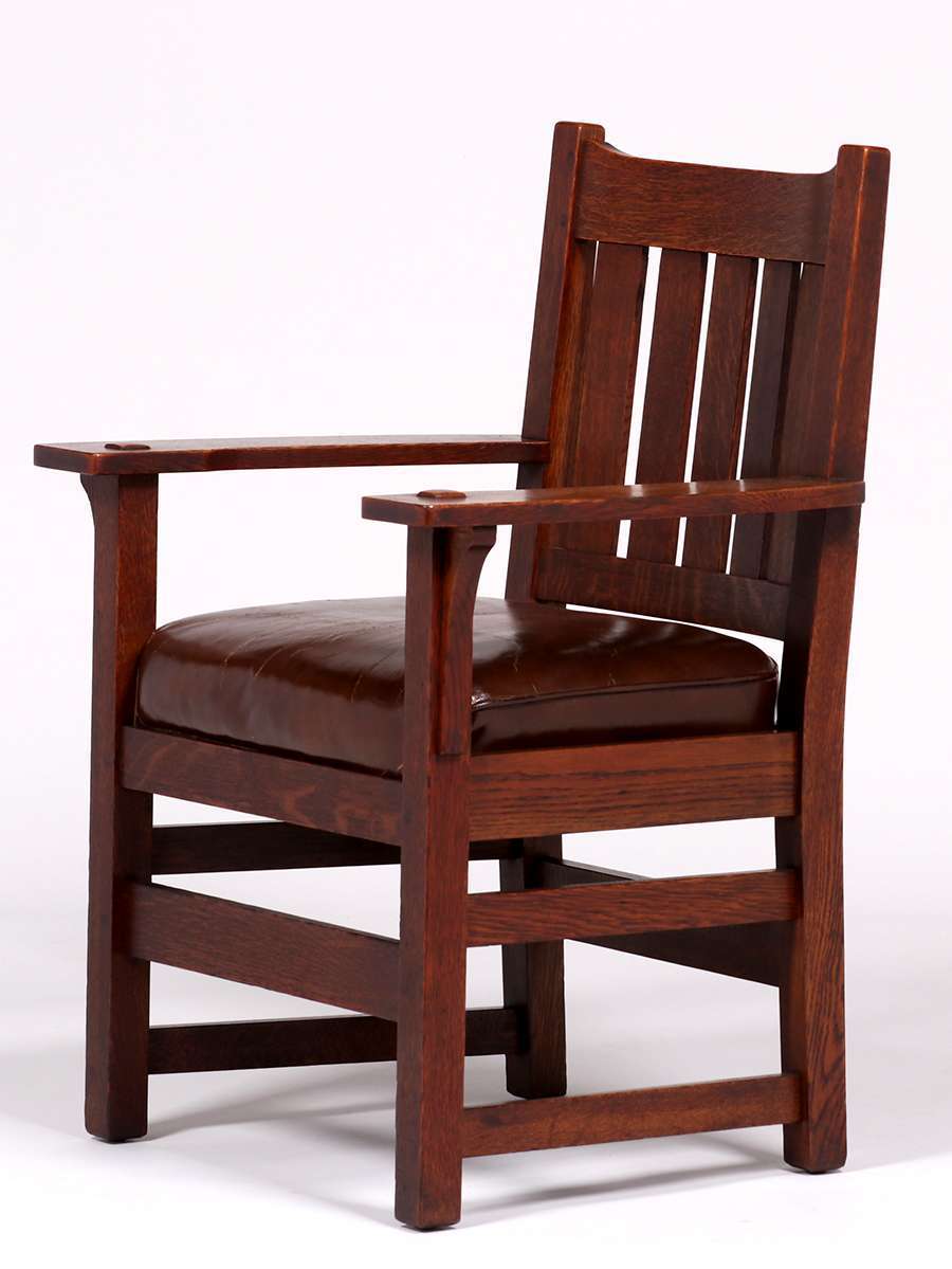 Set Of 6 L&jg Stickley U-back Dining Chairs C1908-1912 