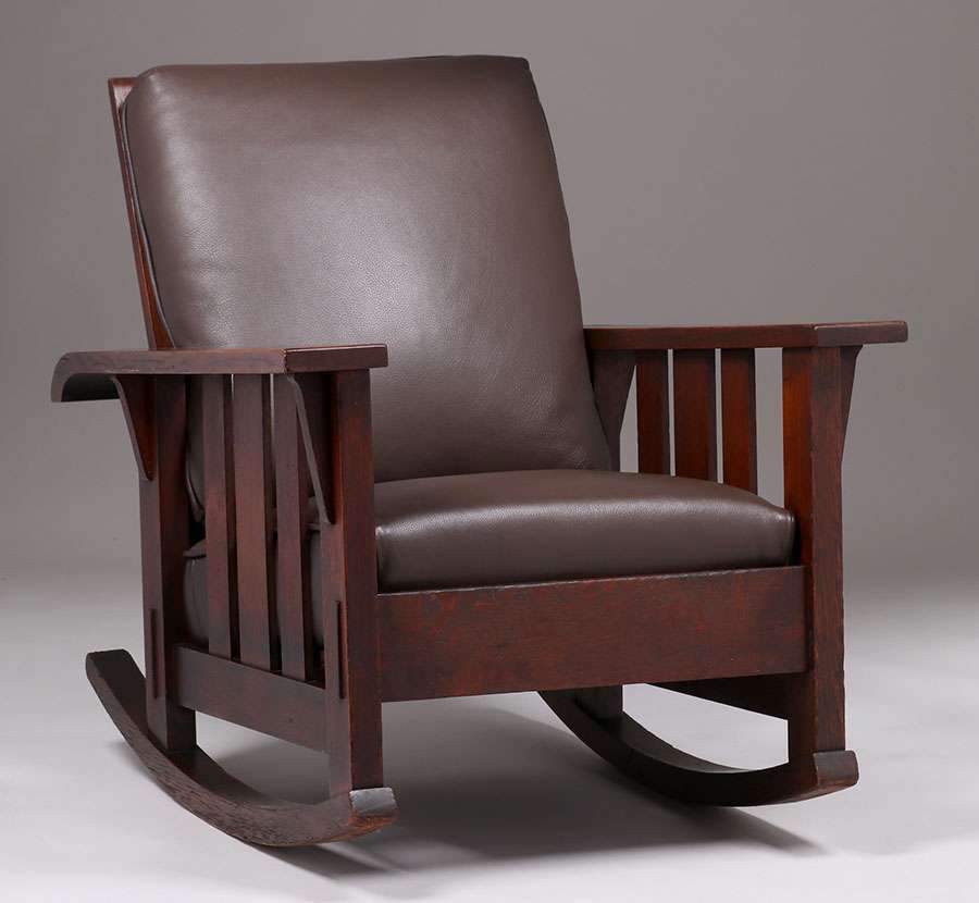 Stickley Brothers Slatted Morris Rocker c1910 | California Historical ...