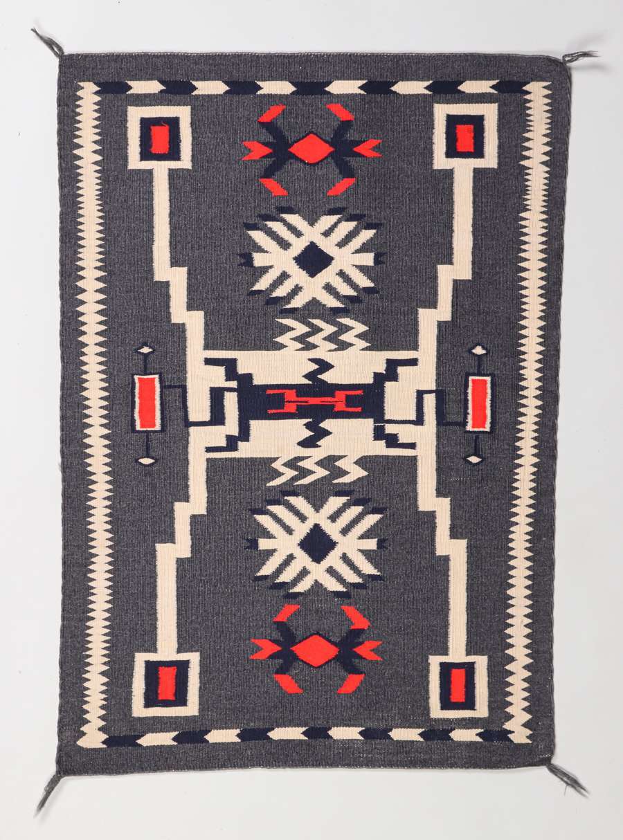 Navajo Jb Moore Storm Pattern Rug C1940s 