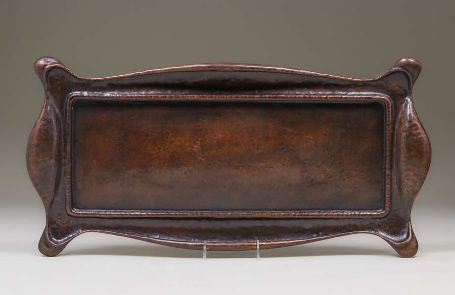 Large Gustav Stickley Hammered Copper Tray | California ...