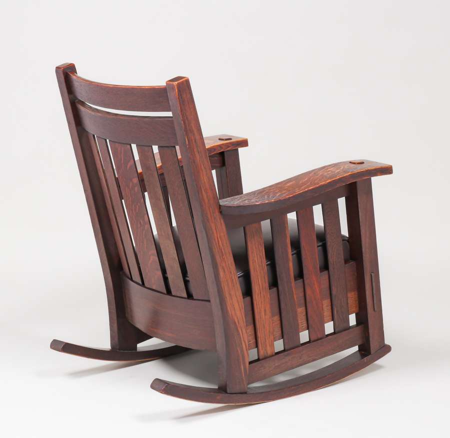 Harden Furniture Co Curved Arm Rocker c1910 | California Historical Design