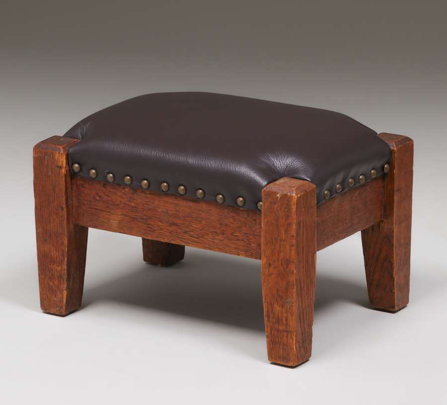 California Historical Design | Mission Oak Footstool c1910