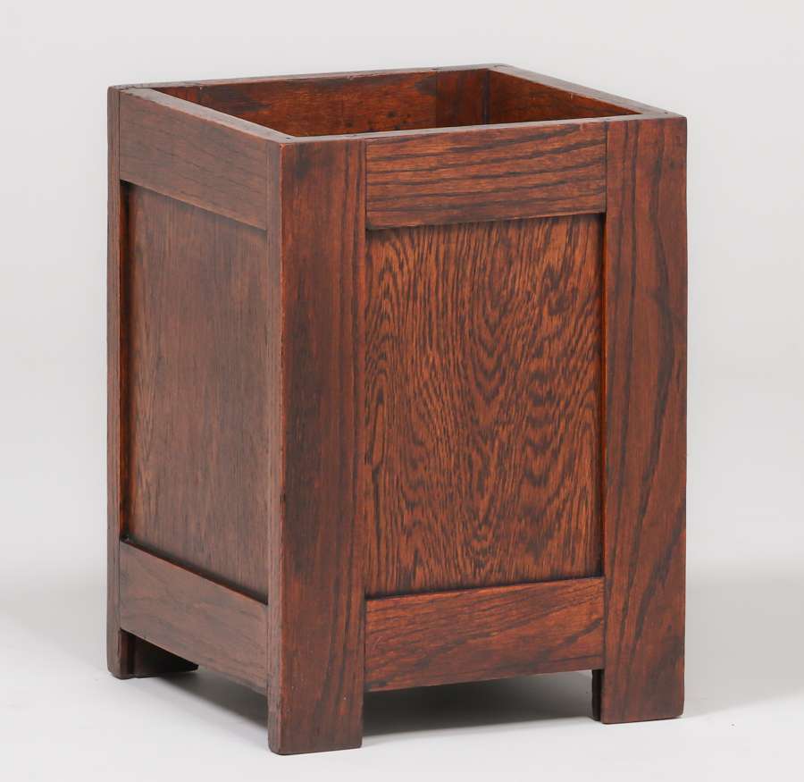 Arts & Crafts Mission Oak Waste Basket c1920 | California Historical Design