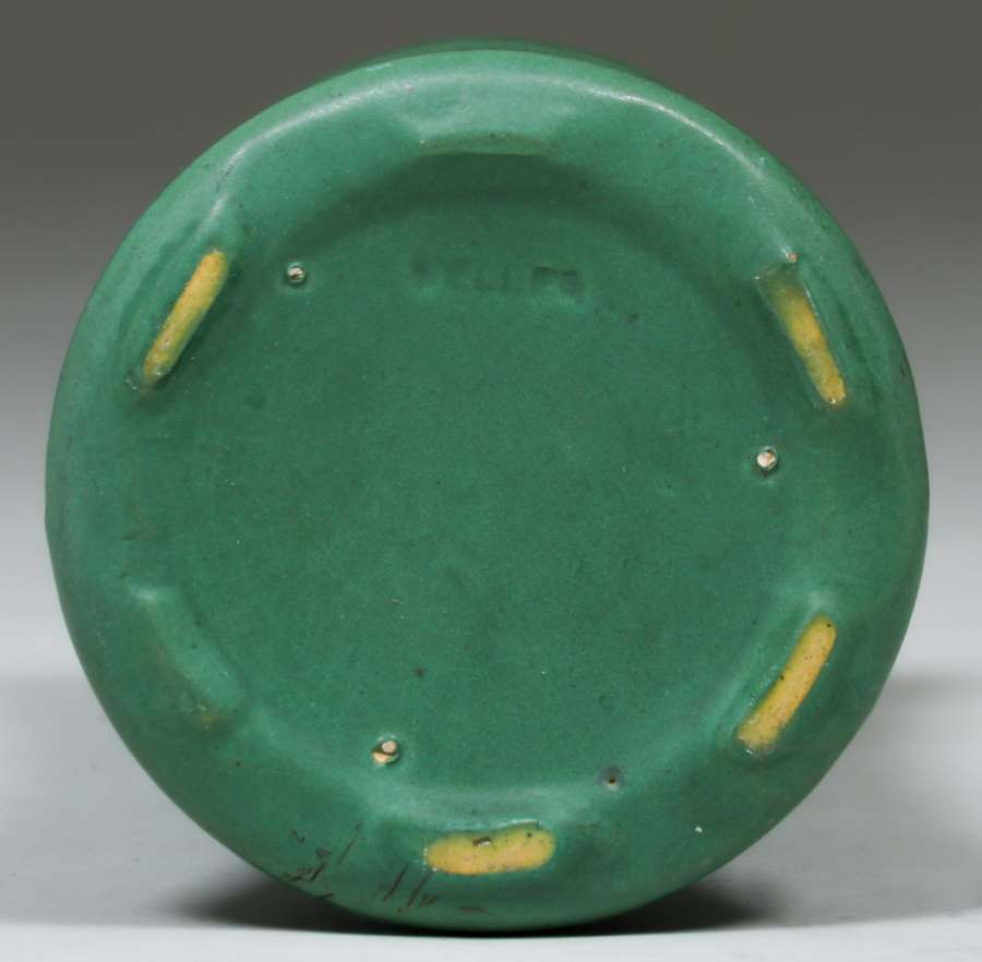 California Historical Design | Weller Pottery Matte Green Vase c1910