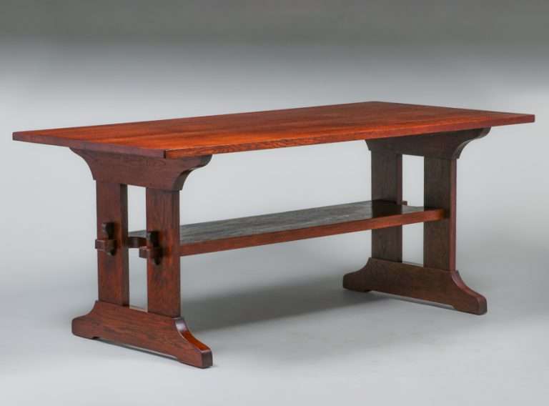 stickley trestle dining room table