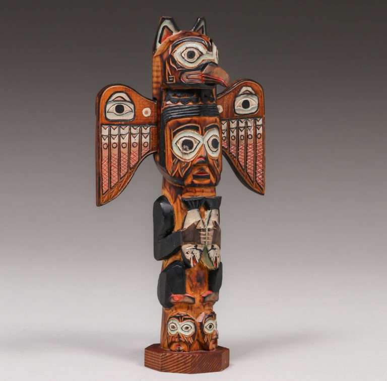 Patrick Seale Ketchikan, Alaska Carved Cedar Totem Pole c1980s ...