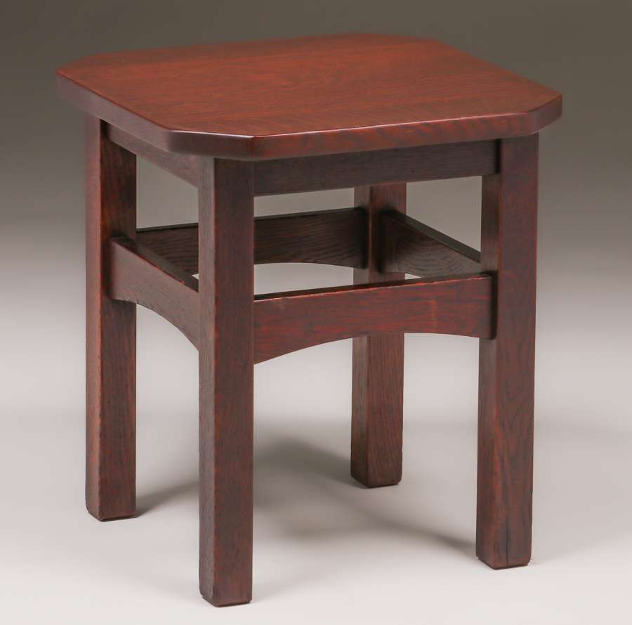 L&JG Stickley Clip-Corner Taboret c1910 | California Historical Design