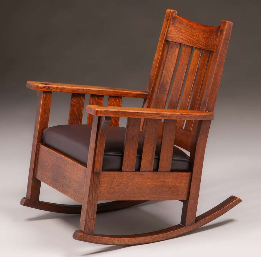 Limbert Slatted Rocker c1910 | California Historical Design