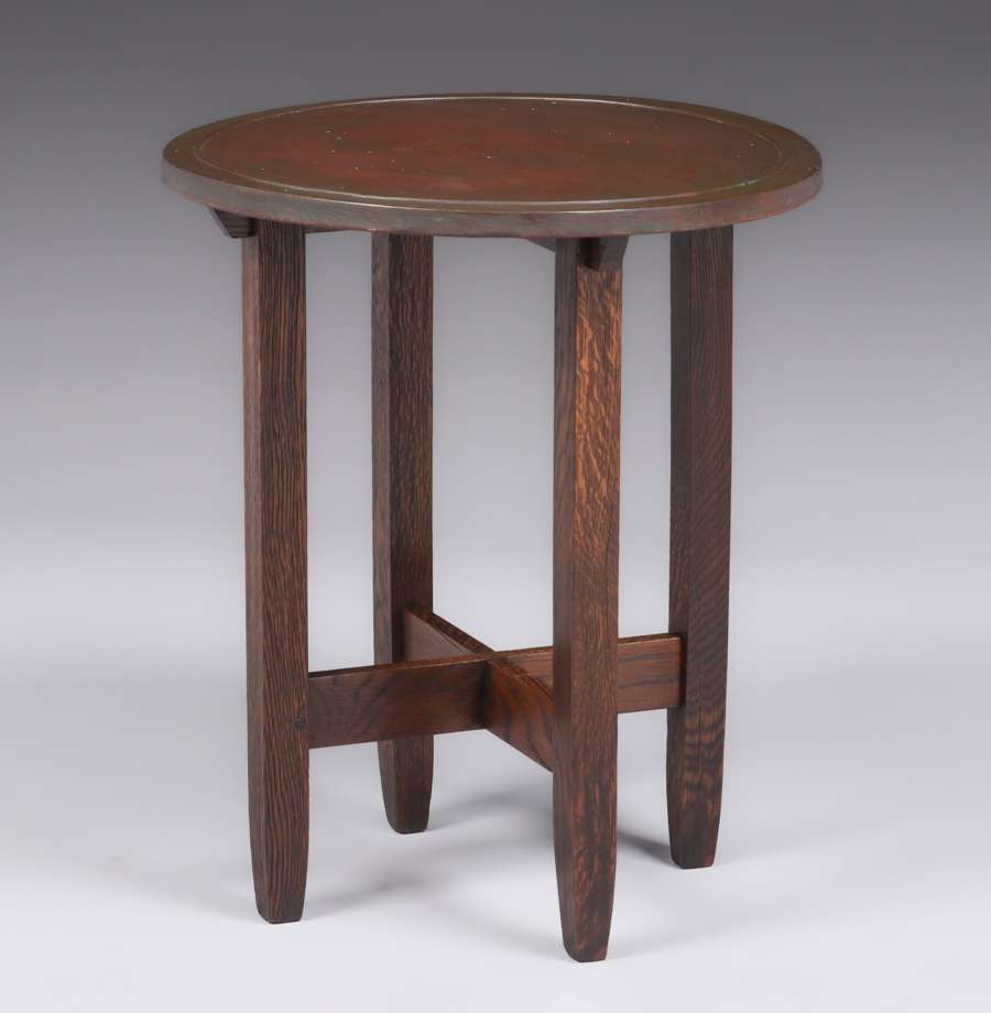 Limbert Copper-Top Side Table c1910 | California Historical Design
