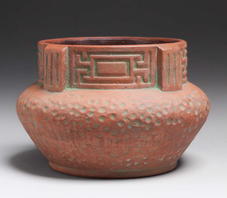 Peters & Reed Moss Aztec Rose Jardiniere #26- 2024 Signed Frank Ferrel