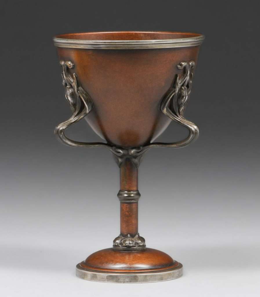 Manning Bowman Co Copper & Silver Three-Handled Goblet c1900 ...